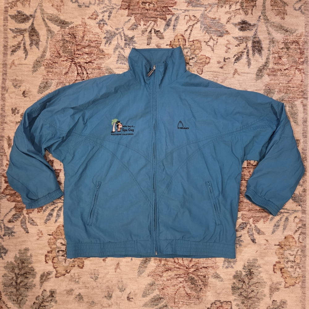 Head Teal Blue Windbreaker Jacket